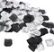 900PCS Silver Black White Artificial Flowers Silk Rose Petals Flower Girl Scatter Petals for Wedding